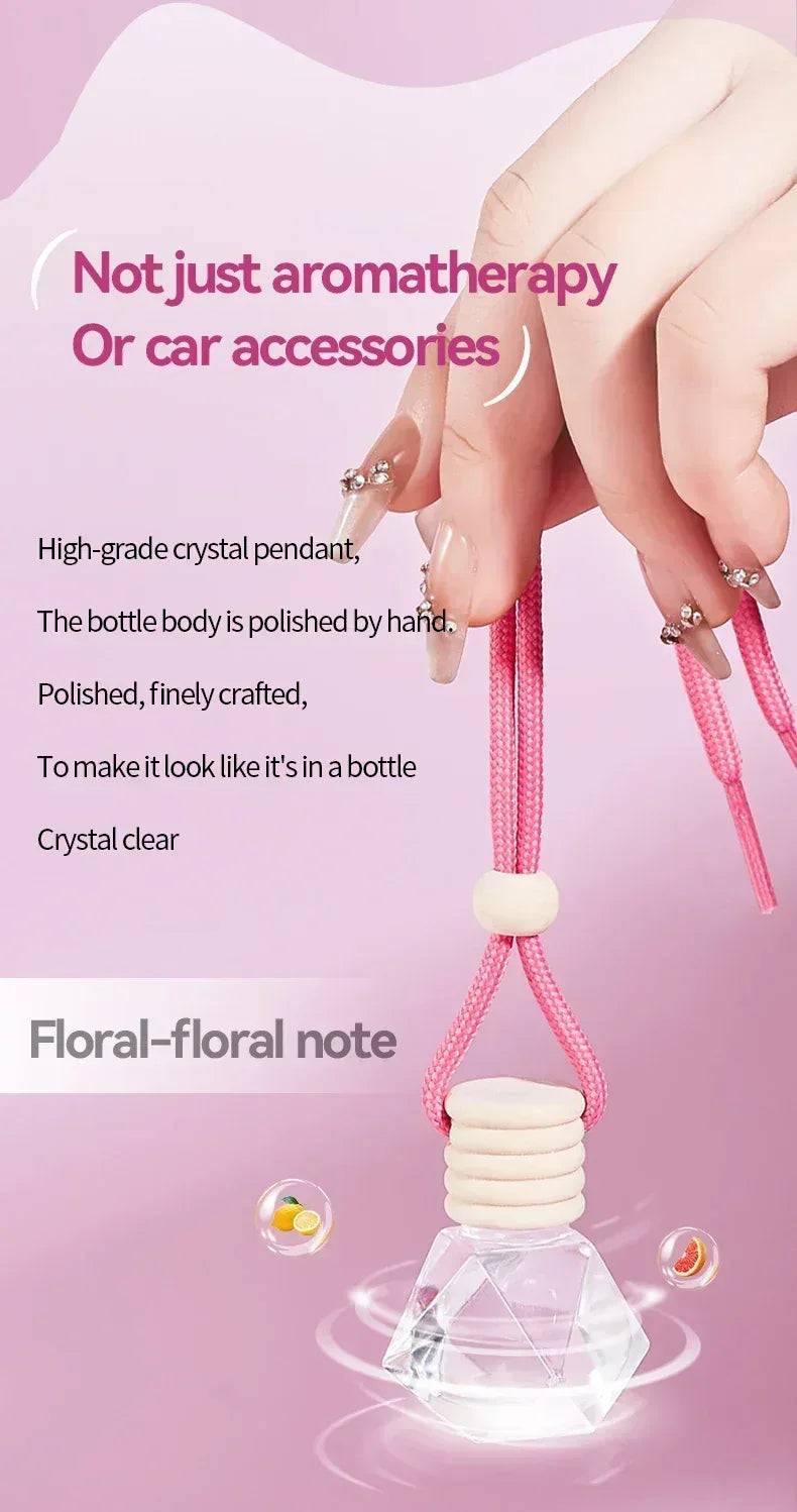 Pink Hanging Car Air Freshener Perfume Pendant