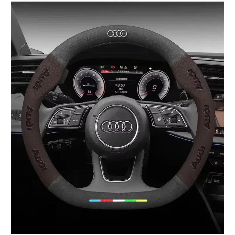 Audi Suede Anti-Slip Steering Wheel Cover