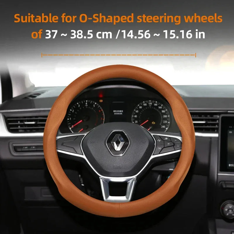 Renault Ultra-Thin Breathable Leather Steering Wheel Cover