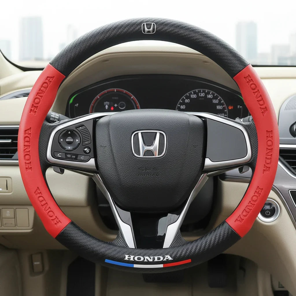 Honda Carbon Fiber Sports Steering Wheel Cover
