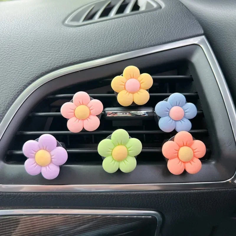 Cute Flower Car Air Vent Perfume Clip Aromatherapy Diffuser