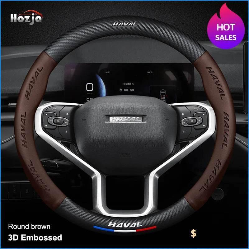 Haval Carbon Fiber Leather Steering Wheel Cover
