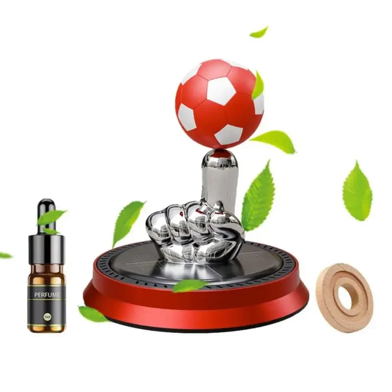 Solar Rotating Football Car Air Freshener
