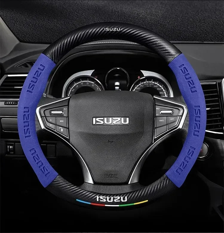 Isuzu Suede Carbon Fiber Steering Wheel Cover