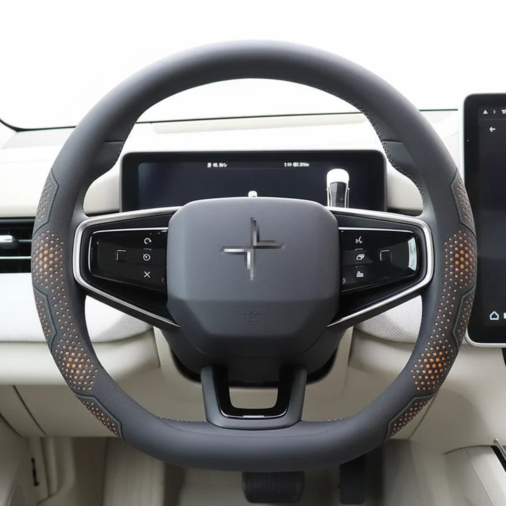 Polestar Carbon Fiber Suede Steering Wheel Cover