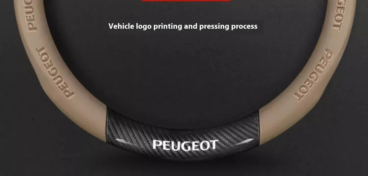 Peugeot Carbon Fiber Leather Steering Wheel Cover
