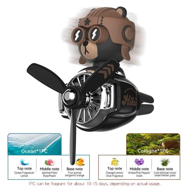 Pilot Bear Car vent Air Freshener ornament