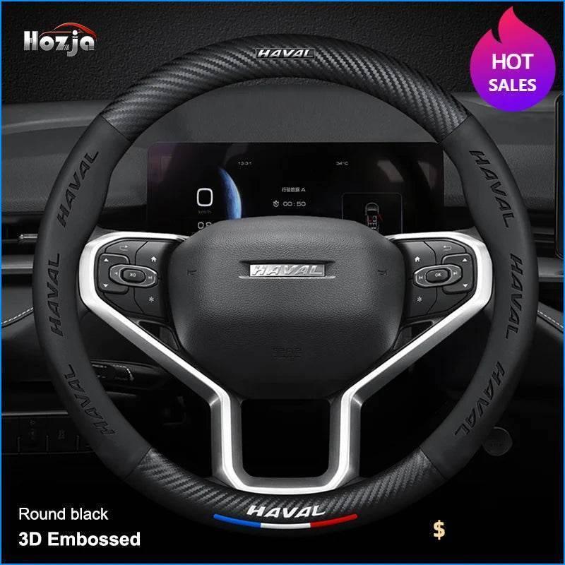 Haval Carbon Fiber Leather Steering Wheel Cover