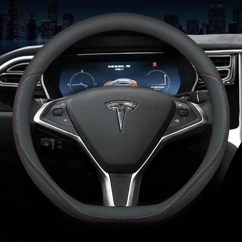 Tesla Premium Leather Steering Wheel Cover