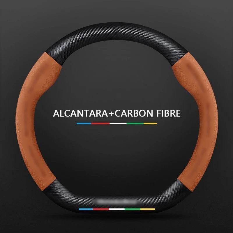 Mercedes Benz Carbon Fiber Leather Steering Wheel Cover
