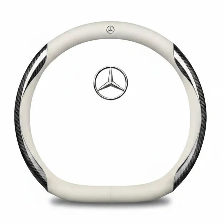 Mercedes Carbon Fiber Leather Steering Wheel Cover