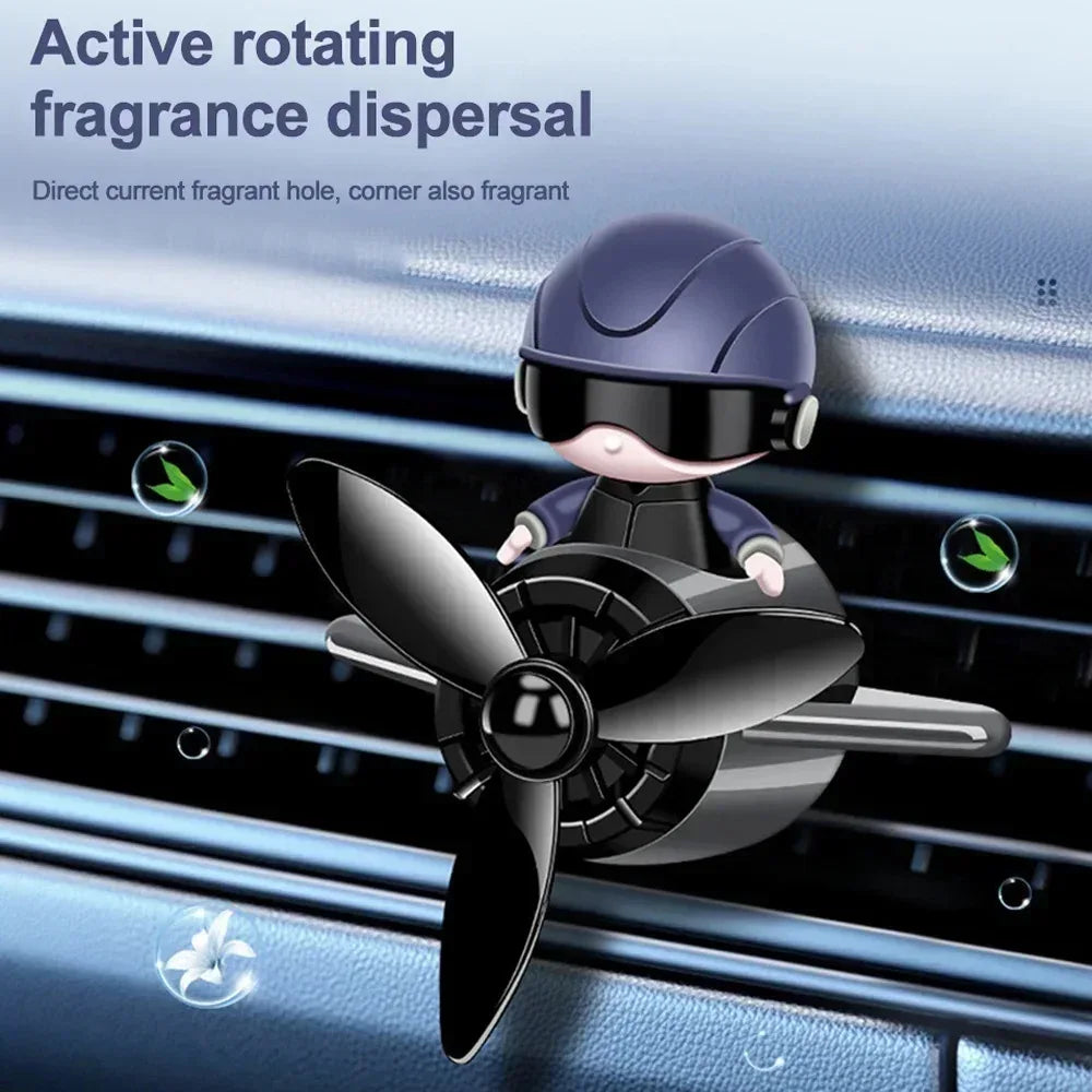 Universal Car Air Freshener Diffuser - Rotating Propeller Design