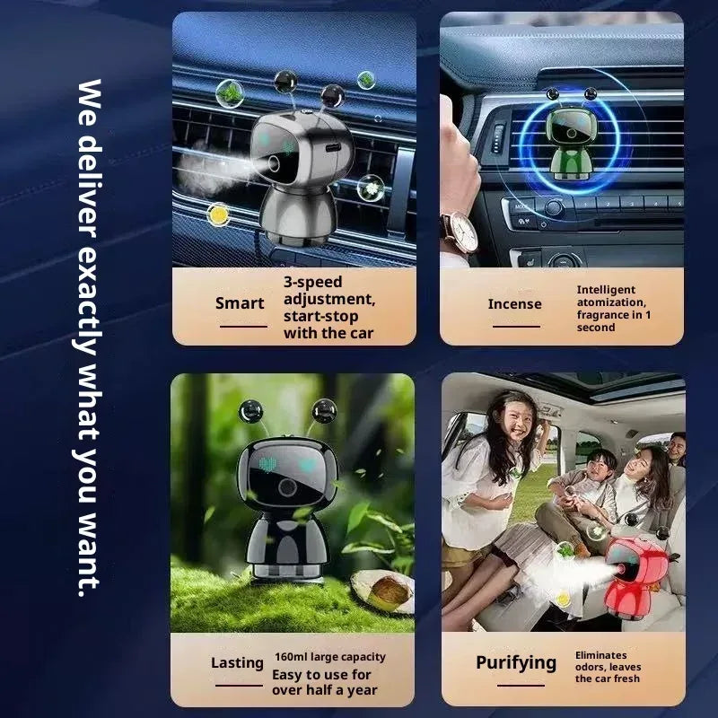 AutoTech Robot Car Aromatherapy Diffuser - LED Air Freshener