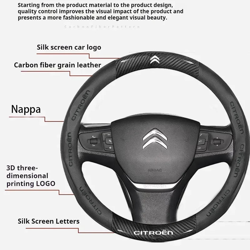 Citroen Leather Steering Wheel Cover