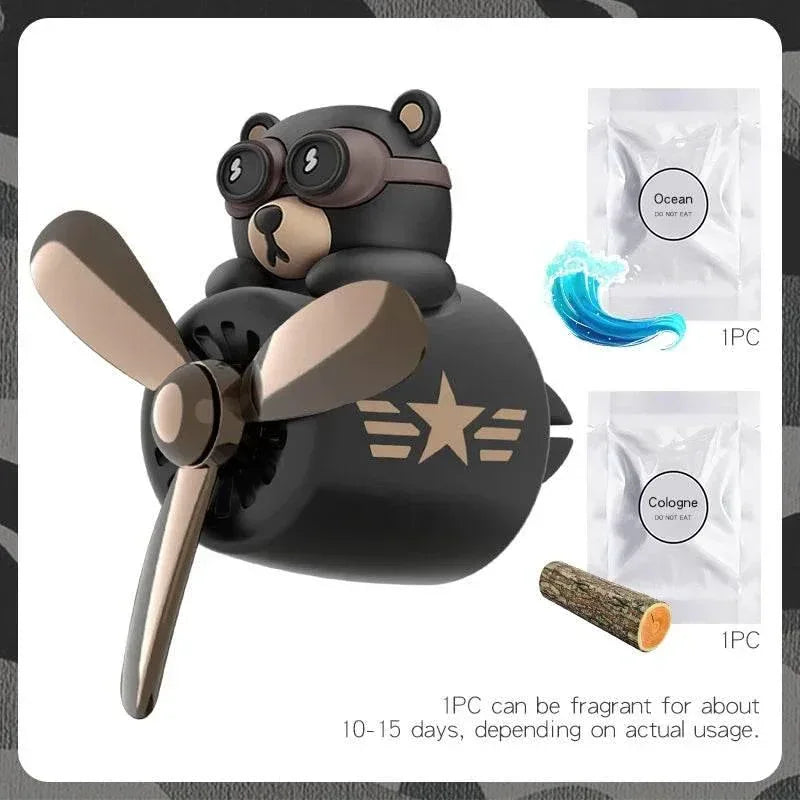 Pilot Bear Car vent Air Freshener ornament