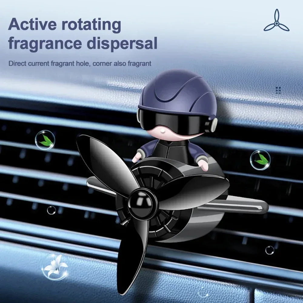 Universal Car Air Freshener Diffuser - Rotating Propeller Design