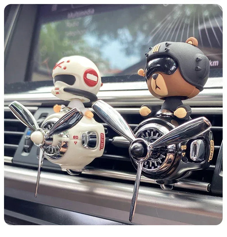 Rotating Propeller Pilot Plane Car Air Freshener