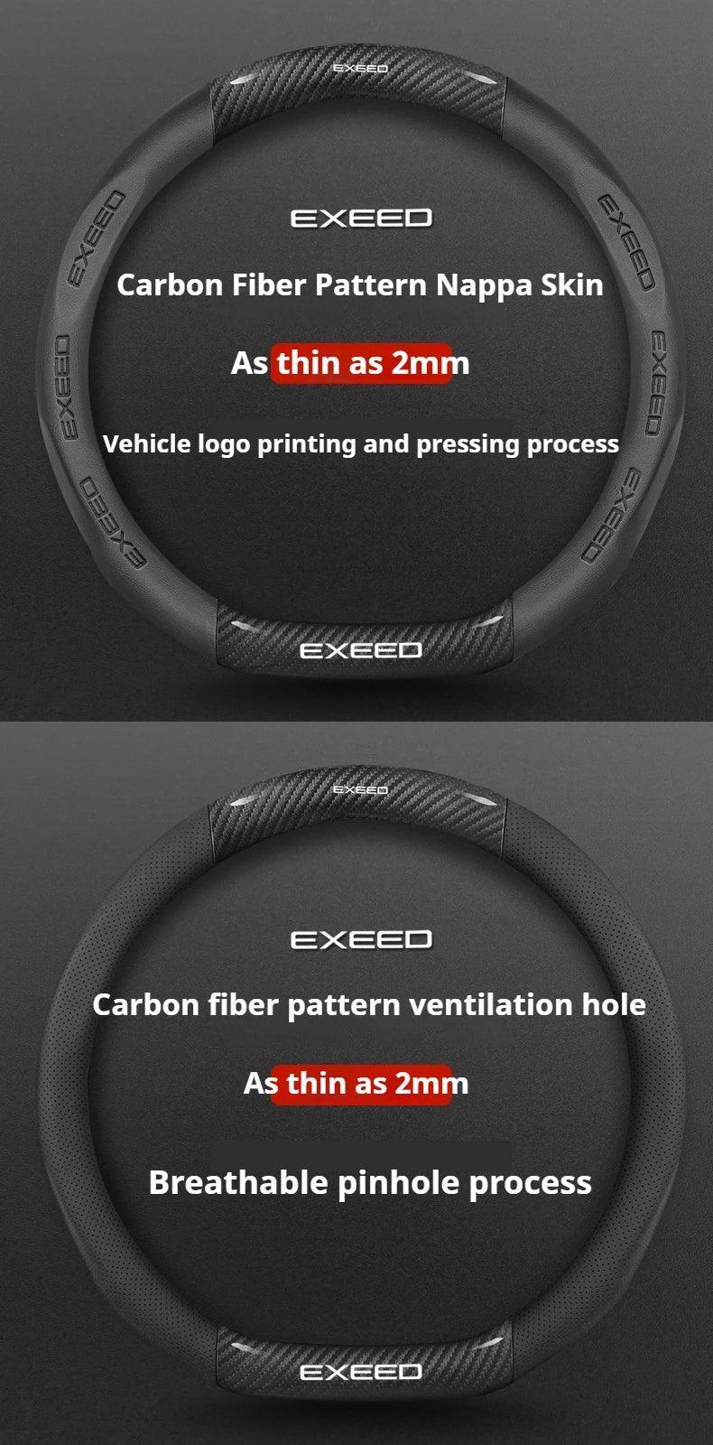 Chery Exeed Carbon Fiber Leather Suede Steering Wheel Cover
