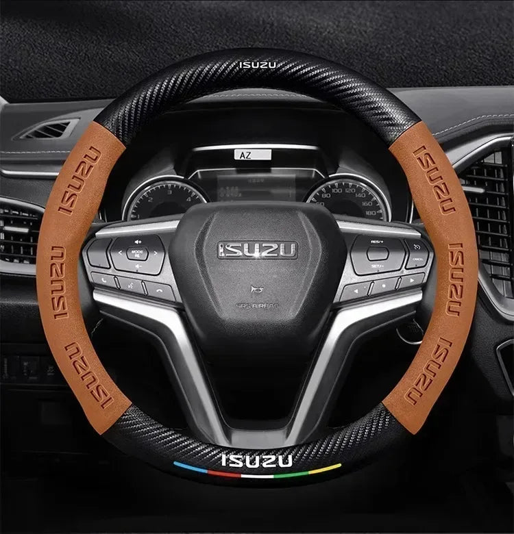 Isuzu Suede Carbon Fiber Steering Wheel Cover
