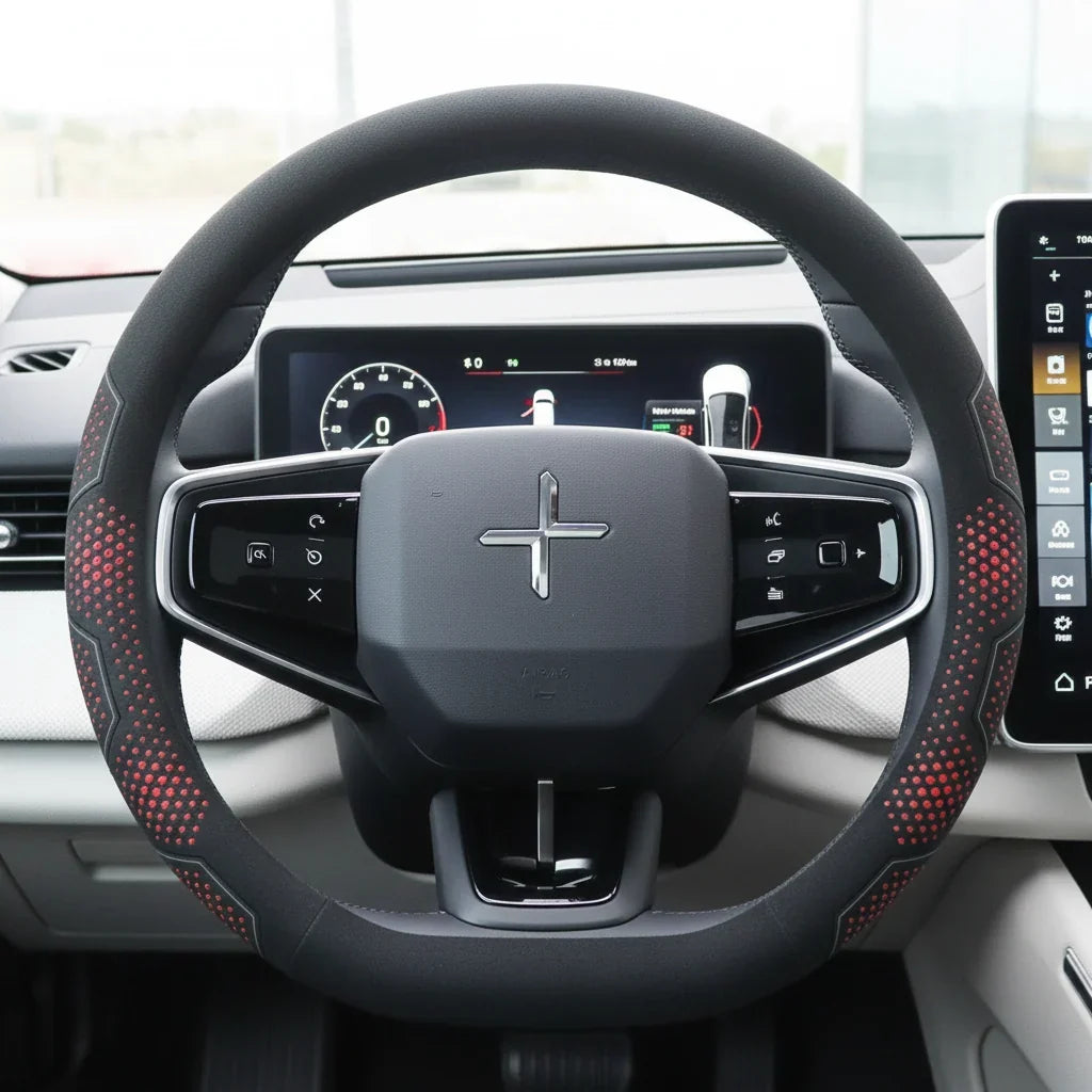 Polestar Carbon Fiber Suede Steering Wheel Cover