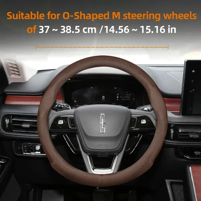 Lincoln Ultra-Thin Breathable Leather Steering Wheel Cover