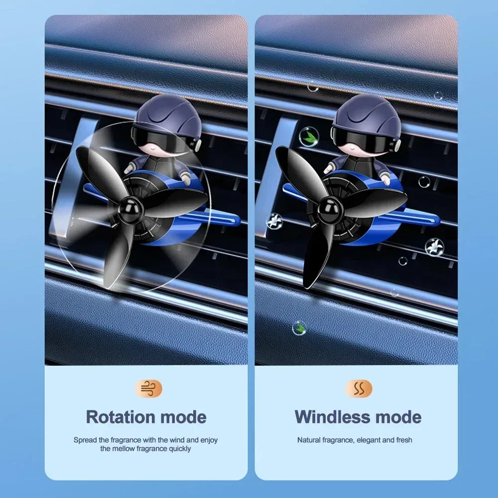 Universal Car Air Freshener Diffuser - Rotating Propeller Design