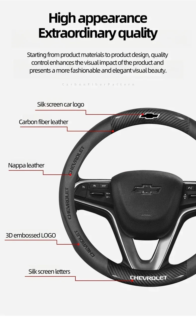Chevrolet Cruze Silverado Tahoe 3D Embossed Steering Wheel Cover