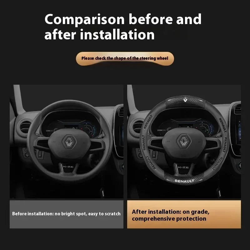 Renault Carbon Fiber Steering Wheel Cover