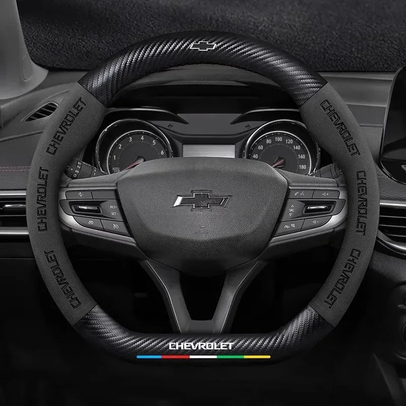 Chevrolet Suede Carbon Fiber Steering Wheel Cover