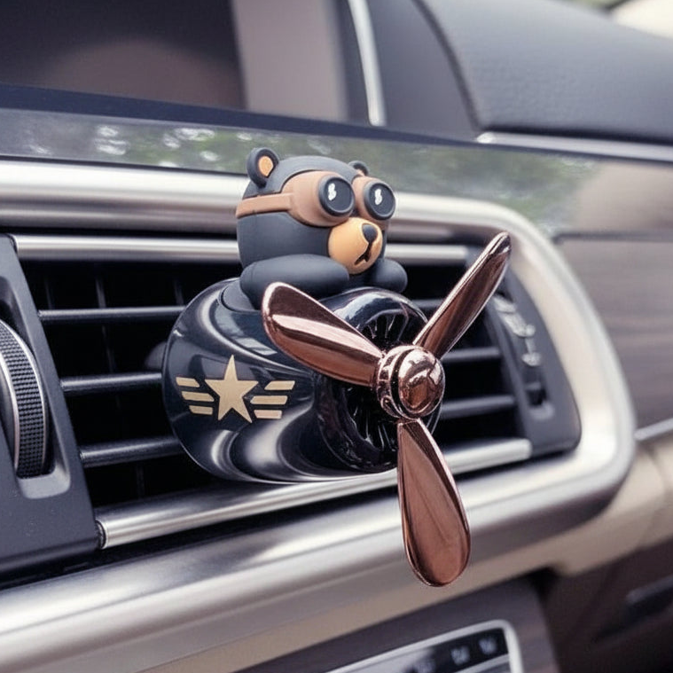 Pilot Bear Car vent Air Freshener ornament