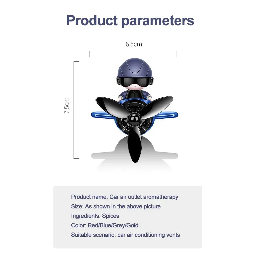 Universal Car Air Freshener Diffuser - Rotating Propeller Design