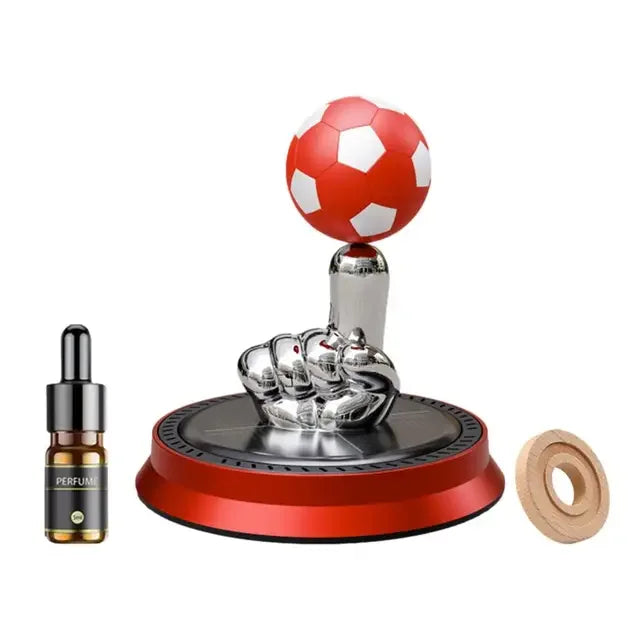 Solar Rotating Football Car Air Freshener