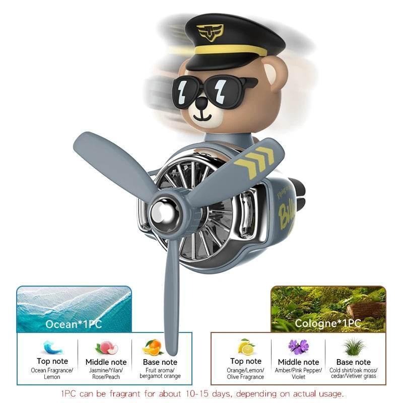 Pilot Bear Car vent Air Freshener ornament