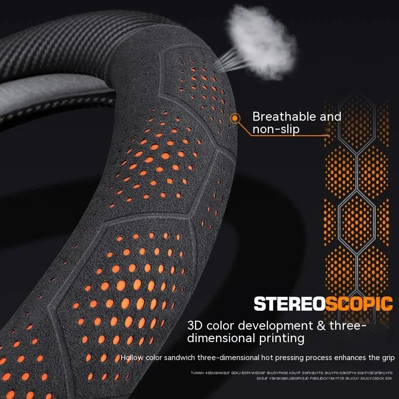 Chery Tiggo Carbon Fiber Suede Steering Wheel Cover