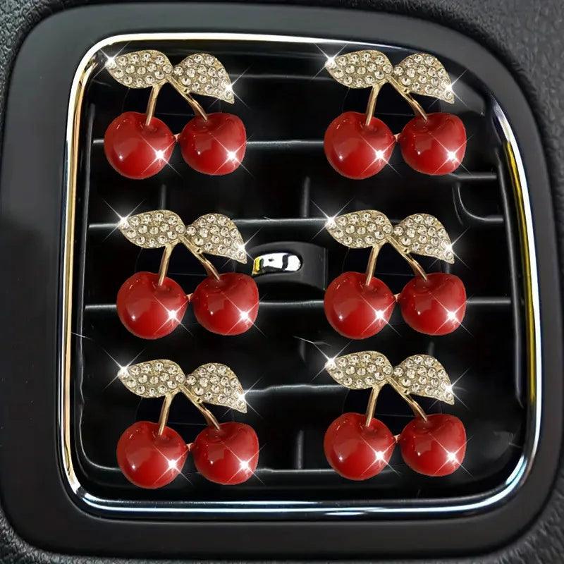 Red Cherry Car Air Vent Perfume Clip Aroma Diffuser Auto Accessory