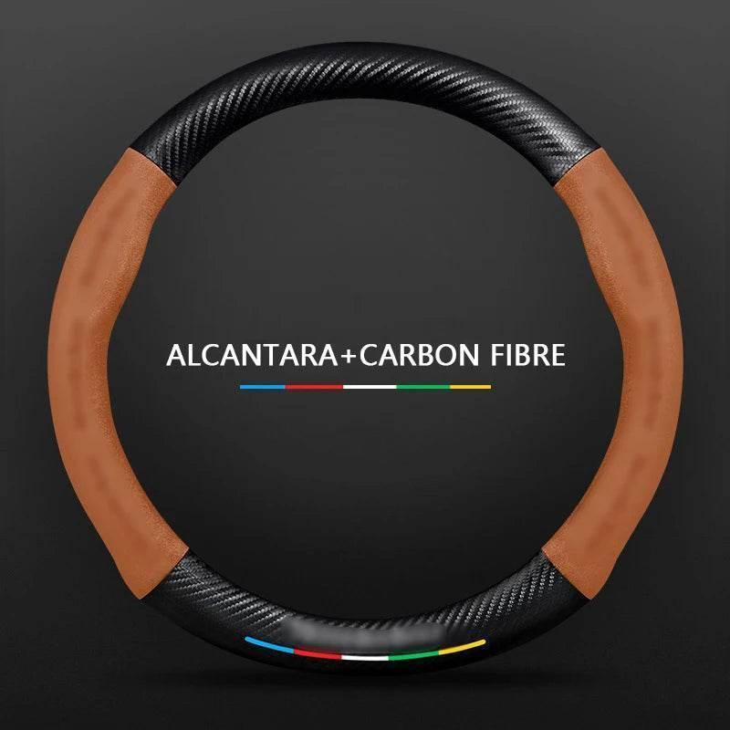 Mercedes Benz Carbon Fiber Leather Steering Wheel Cover