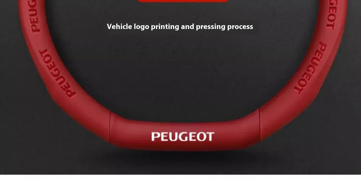 Peugeot Carbon Fiber Leather Steering Wheel Cover