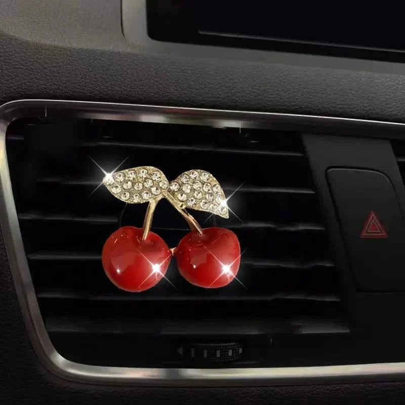 Red Cherry Car Air Vent Perfume Clip Aroma Diffuser Auto Accessory