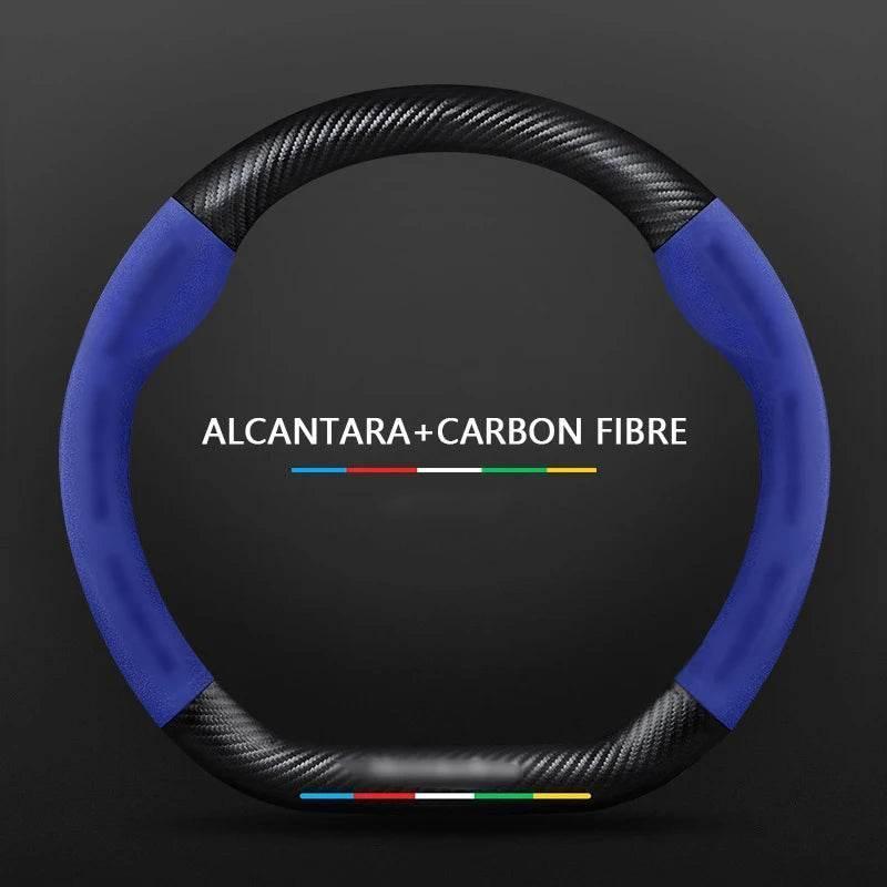 Mercedes Benz Carbon Fiber Leather Steering Wheel Cover