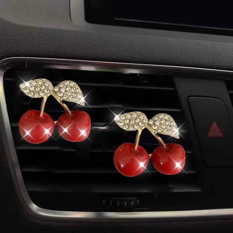 Red Cherry Car Air Vent Perfume Clip Aroma Diffuser Auto Accessory