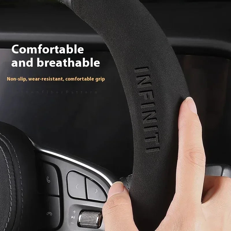 Infiniti Carbon Fiber Leather Steering Wheel Cover