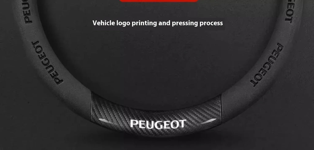 Peugeot Carbon Fiber Leather Steering Wheel Cover