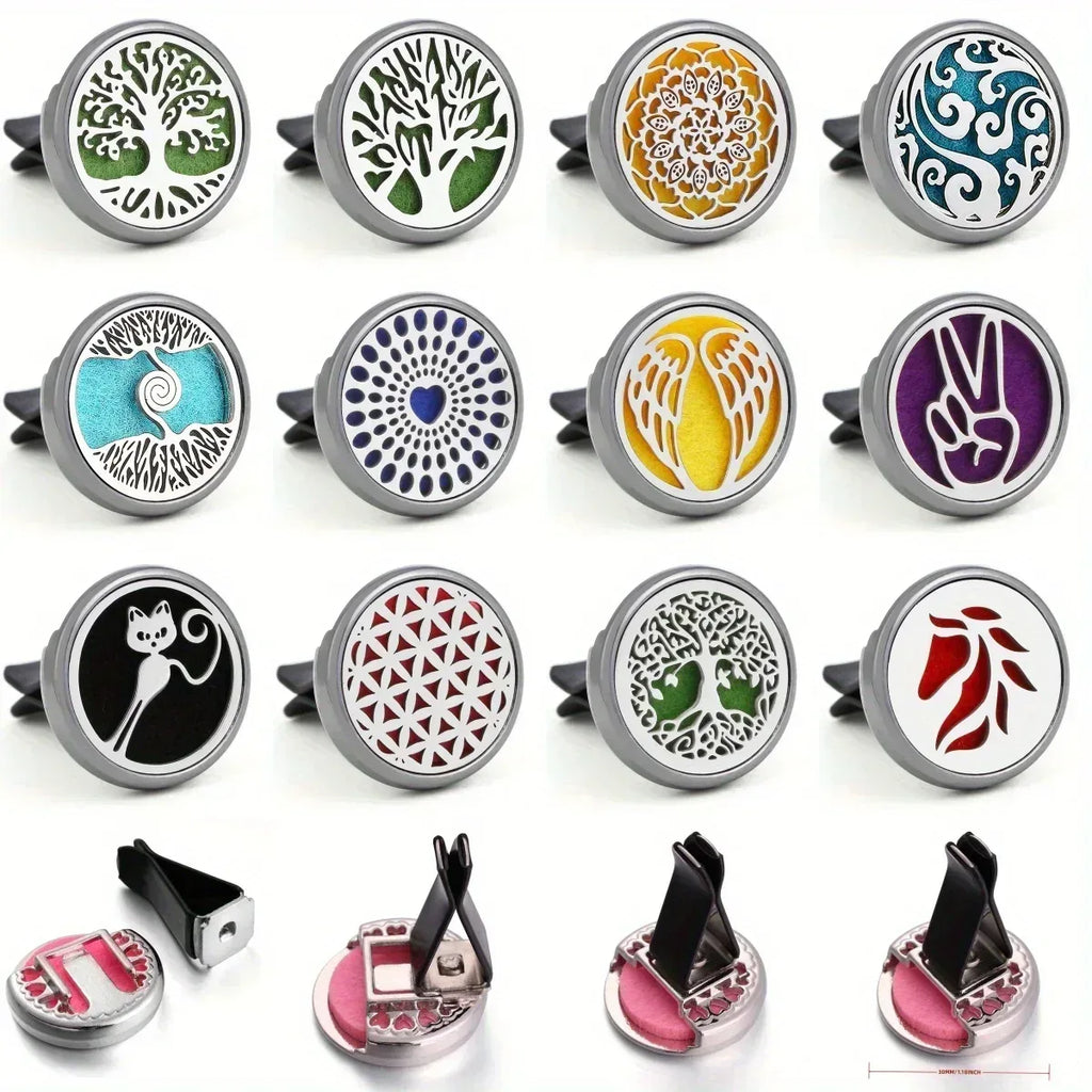 Refillable Car Air Freshener Vent Clip with 10 Pads