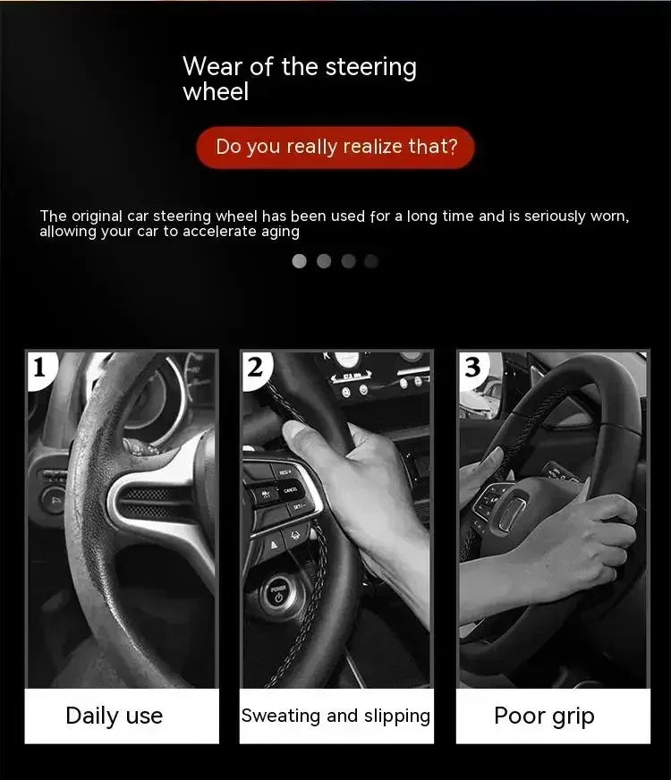 Isuzu Suede Carbon Fiber Steering Wheel Cover