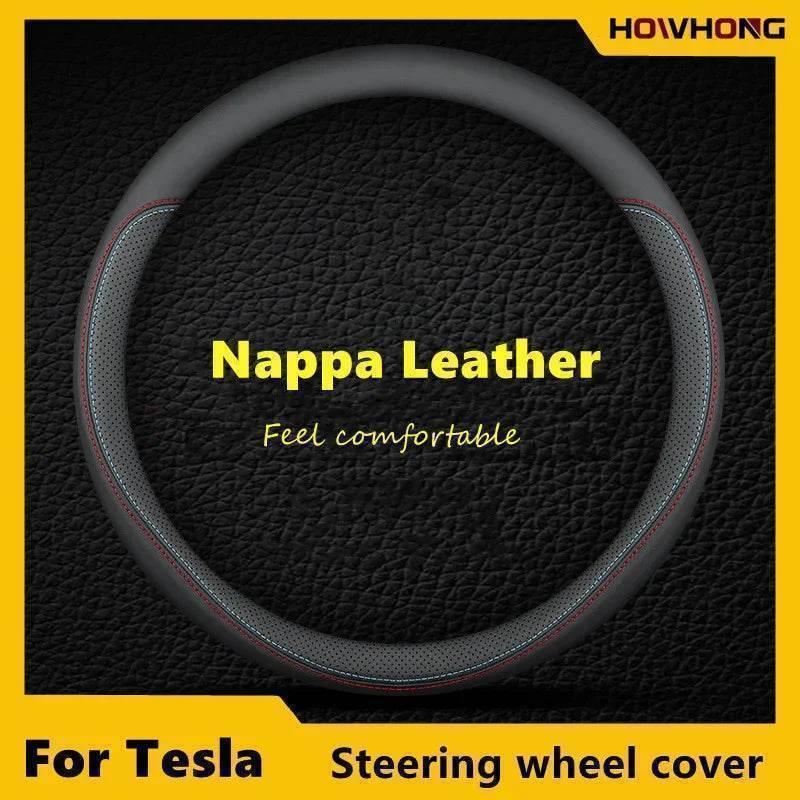Tesla Premium Leather Steering Wheel Cover