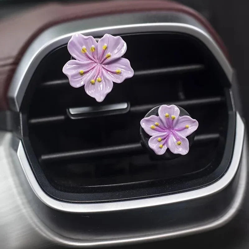 2PCS Flower Car Air Vent Perfume Clips - AC Outlet Decorative