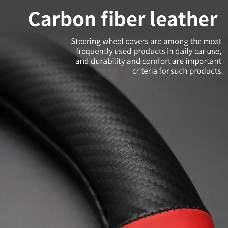 Opel Carbon Fiber Leather Steering Wheel Cover