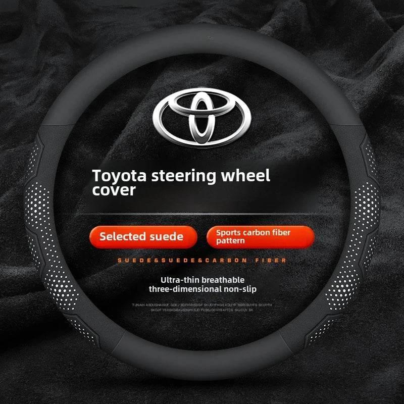 Toyota Carbon Fiber Leather Steering Wheel Cover