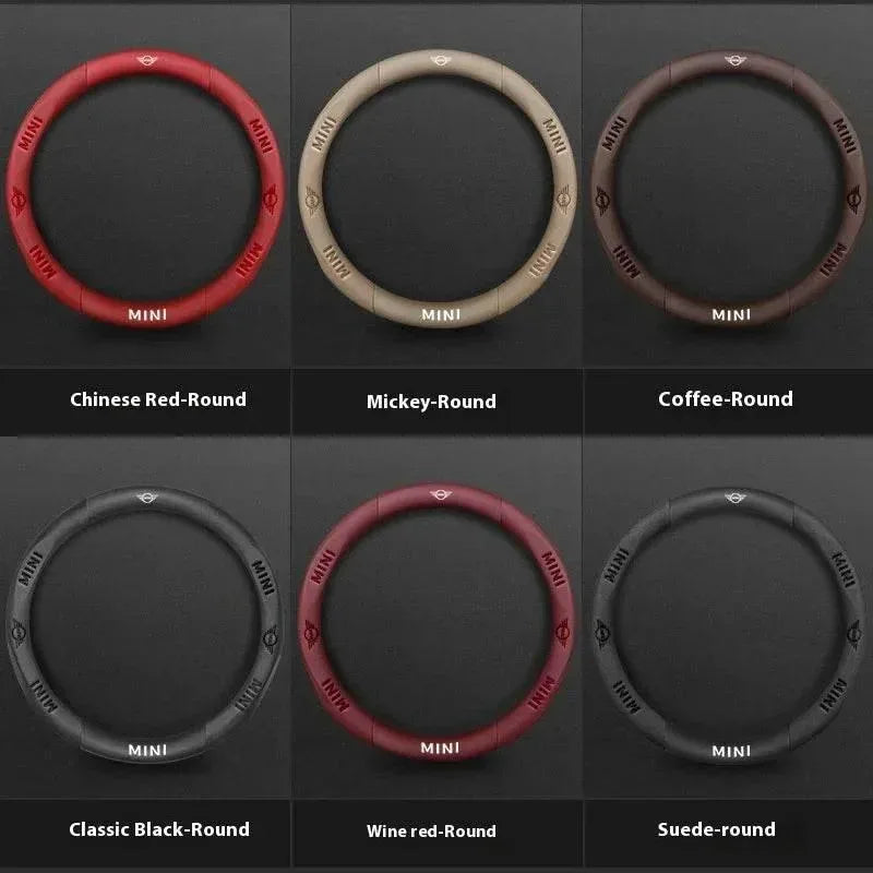MINI Cooper Carbon Fiber Leather Steering Wheel Cover