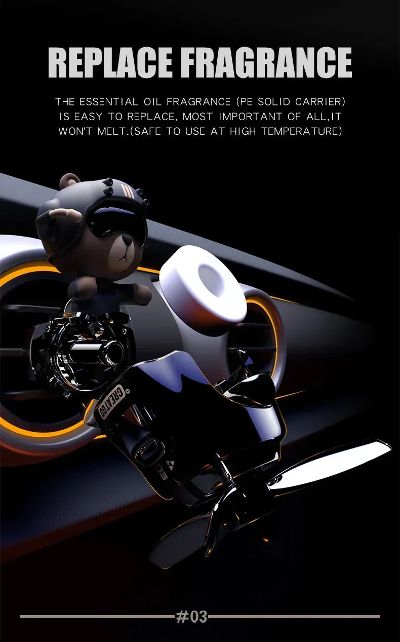 Rotating Propeller Pilot Plane Car Air Freshener